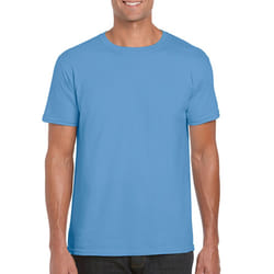 Gildan Mens Soft Style Ringspun T Shirt - XXL, Carolina Blue