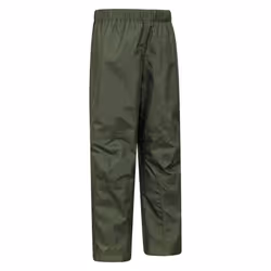Mountain Warehouse Childrens/Kids Spray II Waterproof Over Trousers - 9-10 Years, Khaki Green