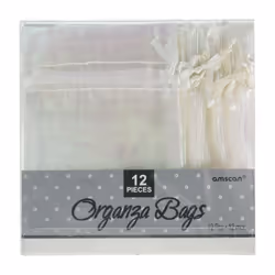 Amscan Sparkle Organza Drawstring Bag (Pack of 12)