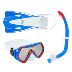 Aquasphere Childrens/Kids 2024 Hero Snorkel Set - L-XL, Blue
