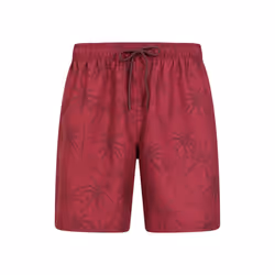 Mountain Warehouse Mens Palm Leaf Swim Shorts - XXS, Burgundy