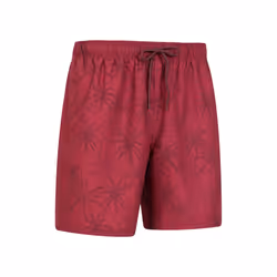 Mountain Warehouse Mens Palm Leaf Swim Shorts - S, Burgundy