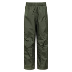Mountain Warehouse Childrens/Kids Spray II Waterproof Over Trousers - 11-12 Years, Khaki Green