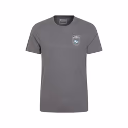 Mountain Warehouse Mens Discover Oban Cotton T-Shirt - XS, Grey