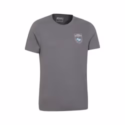 Mountain Warehouse Mens Discover Oban Cotton T-Shirt - XS, Grey