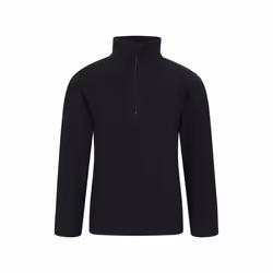Mountain Warehouse Childrens/Kids Camber II Half Zip Fleece Jacket - 5-6 Years, Jet Black