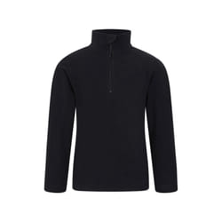 Mountain Warehouse Childrens/Kids Camber II Half Zip Fleece Jacket - 5-6 Years, Jet Black