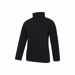 Mountain Warehouse Childrens/Kids Camber II Half Zip Fleece Jacket - 5-6 Years, Jet Black