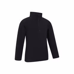 Mountain Warehouse Childrens/Kids Camber II Half Zip Fleece Jacket - 5-6 Years, Jet Black
