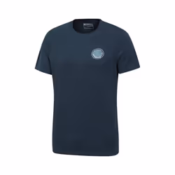 Mountain Warehouse Mens Fort William Tree Ring Organic T-Shirt - S, Dark Blue