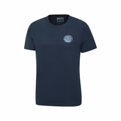 Mountain Warehouse Mens St Andrews Tree Ring Organic T-Shirt - L, Dark Blue