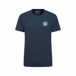 Mountain Warehouse Mens Ben Nevis Tree Ring Organic T-Shirt - L, Dark Blue