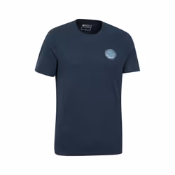 Mountain Warehouse Mens Ben Nevis Tree Ring Organic T-Shirt - L, Dark Blue