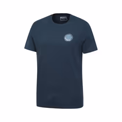 Mountain Warehouse Mens Ben Nevis Tree Ring Organic T-Shirt - M, Dark Blue