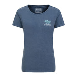 Mountain Warehouse Womens/Ladies St Davids Printed Organic T-Shirt - 14 UK, Blue