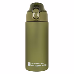 Mountain Warehouse Push Lid BPA Free 500ml Water Bottle - One Size, Khaki Green