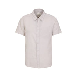 Mountain Warehouse Mens Lowe Linen Blend Shirt - L, Light Beige