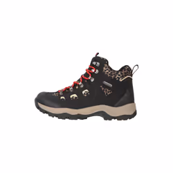 Mountain Warehouse Womens/Ladies Adventurer Leopard Print Faux Suede Waterproof Walking Boots - 5.5 UK, Black