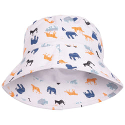 Trespass Childrens/Kids Zebdee Safari Animals Bucket Hat - 8-10 Years, White
