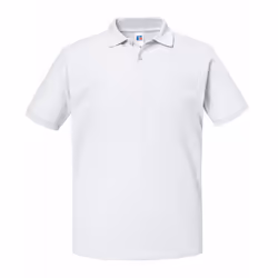 Russell Mens Authentic Eco PiquÃ© Polo Shirt - XS, White