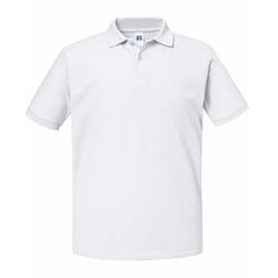Russell Mens Authentic Eco PiquÃ© Polo Shirt - XS, White
