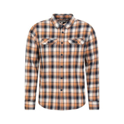 Mountain Warehouse Mens Trace Flannel Long-Sleeved Shirt - XXS, Mustard