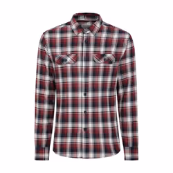 Mountain Warehouse Mens Trace Flannel Long-Sleeved Shirt - XXS, Burgundy