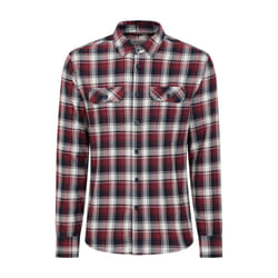 Mountain Warehouse Mens Trace Flannel Long-Sleeved Shirt - XXS, Burgundy