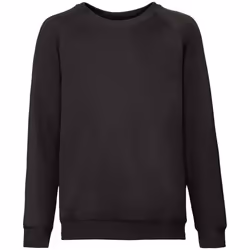 Fruit of the Loom Childrens/Kids Classic Raglan Sweatshirt - 14-15 Years, Black