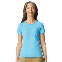 Gildan Womens/Ladies Softstyle Plain Ringspun Cotton Fitted T-Shirt - 8 UK, Sky Blue