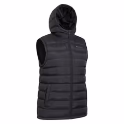Mountain Warehouse Mens Seasons Hooded Padded Gilet - M, Black