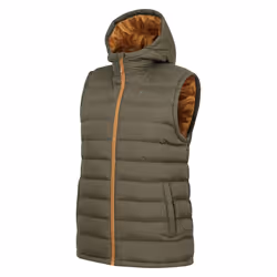 Mountain Warehouse Mens Seasons Hooded Padded Gilet - M, Dark Khaki