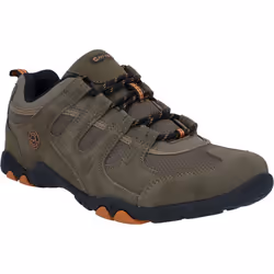 Hi-Tec Mens Quadra II Suede Walking Shoes - 11 UK, Taupe/Burnt Orange