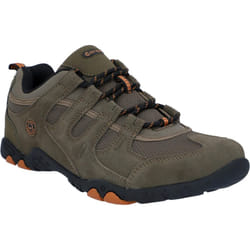 Hi-Tec Mens Quadra II Suede Walking Shoes - 11 UK, Taupe/Burnt Orange