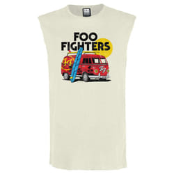 Amplified Mens Camper Van Foo Fighters Tank Top - M, Vintage White