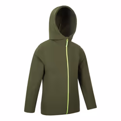 Mountain Warehouse Childrens/Kids Camber Full Zip Hoodie - 5-6 Years, Khaki Green