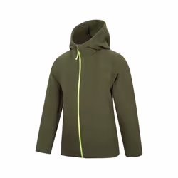 Mountain Warehouse Childrens/Kids Camber Full Zip Hoodie - 5-6 Years, Khaki Green