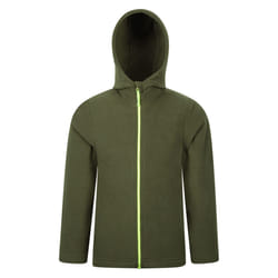 Mountain Warehouse Childrens/Kids Camber Full Zip Hoodie - 7-8 Years, Khaki Green