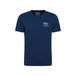 Mountain Warehouse Mens Bournemouth Printed Organic T-Shirt - M, Navy