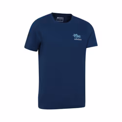 Mountain Warehouse Mens Bournemouth Printed Organic T-Shirt - M, Navy