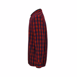 Premier Mens Mulligan Checked Cotton Long-Sleeved Shirt - XXL, Red/Navy
