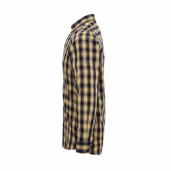 Premier Mens Mulligan Checked Cotton Long-Sleeved Shirt - XXL, Camel/Navy