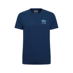 Mountain Warehouse Mens St Ives Printed Organic T-Shirt - XS, Navy
