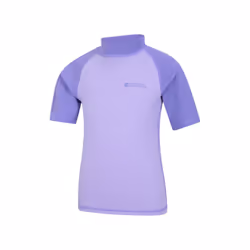 Mountain Warehouse Childrens/Kids Sun Protective Short-Sleeved Swim Vest - 7-8 Years, Dusky Purple