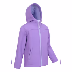 Mountain Warehouse Childrens/Kids Exodus Water Resistant Soft Shell Jacket - 5-6 Years, Light Purple