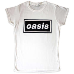 Oasis Womens/Ladies Decca Logo T-Shirt - S, White
