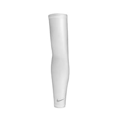 Nike Unisex Adult Dri-FIT UV Protection Running Arm Sleeves - XL, White