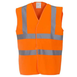 Yoko Mens Band & Brace Hi-Vis Vest - XL, Orange