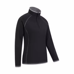 Mountain Warehouse Womens/Ladies Montana Half Zip Fleece Top - 6 UK, Black