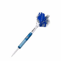 Unicorn Gary Anderson Silver Star Tungsten Darts Set (Pack of 3) - 21g, Blue/White